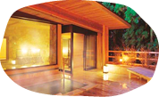 Open-air Onsen Bath enclosed by forest trees  Perfect way to relax your body and soul!